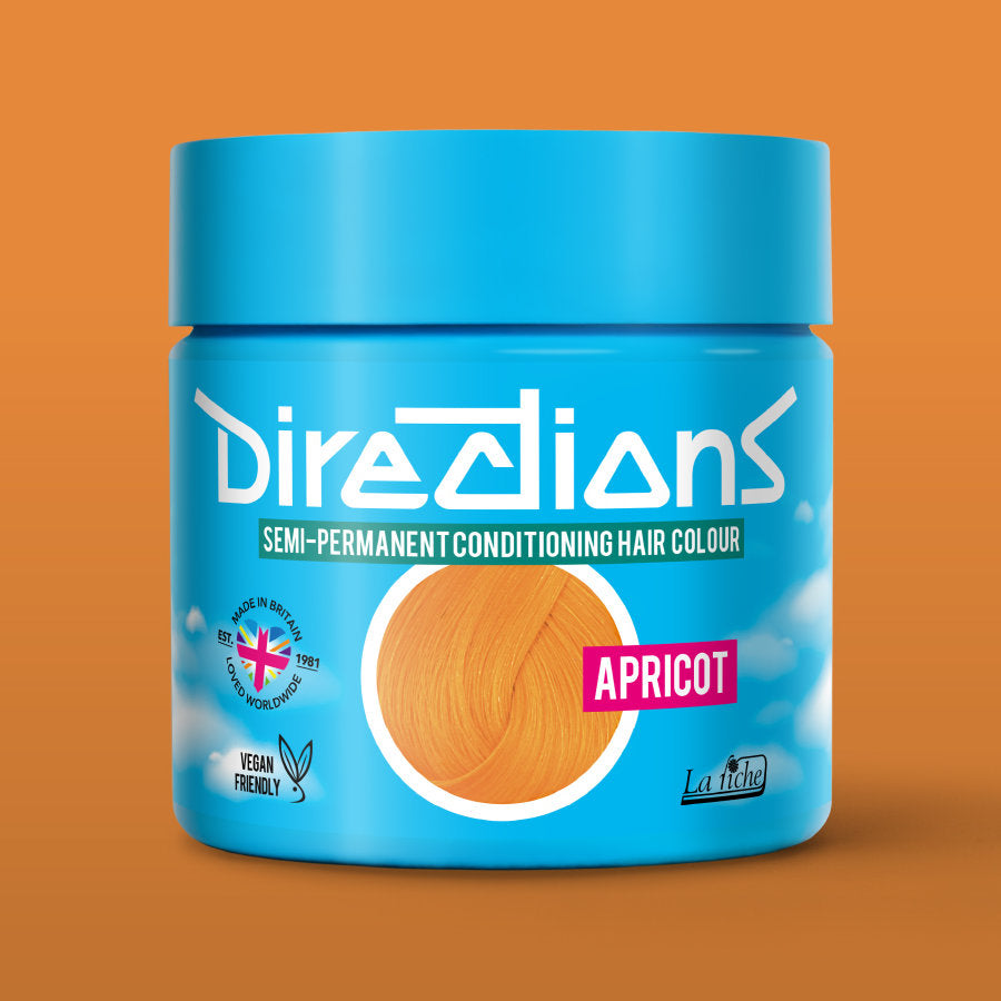 La Riche Directions Apricot pottle containing 100ml of semi-permanent hair colour