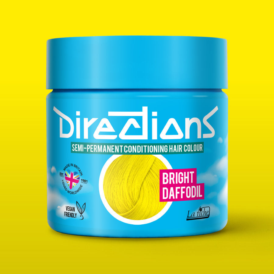 La Riche Directions Bright Daffodil pottle containing 100ml of semi-permanent hair colour
