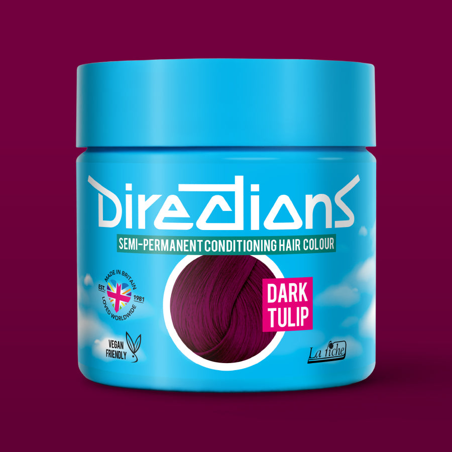 La Riche Directions Dark Tulip pottle containing 100ml of semi-permanent hair colour