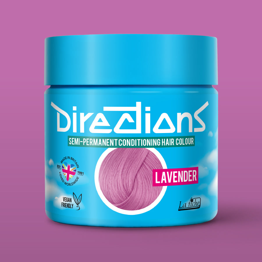 La Riche Directions Lavender pottle containing 100ml of semi-permanent hair colour