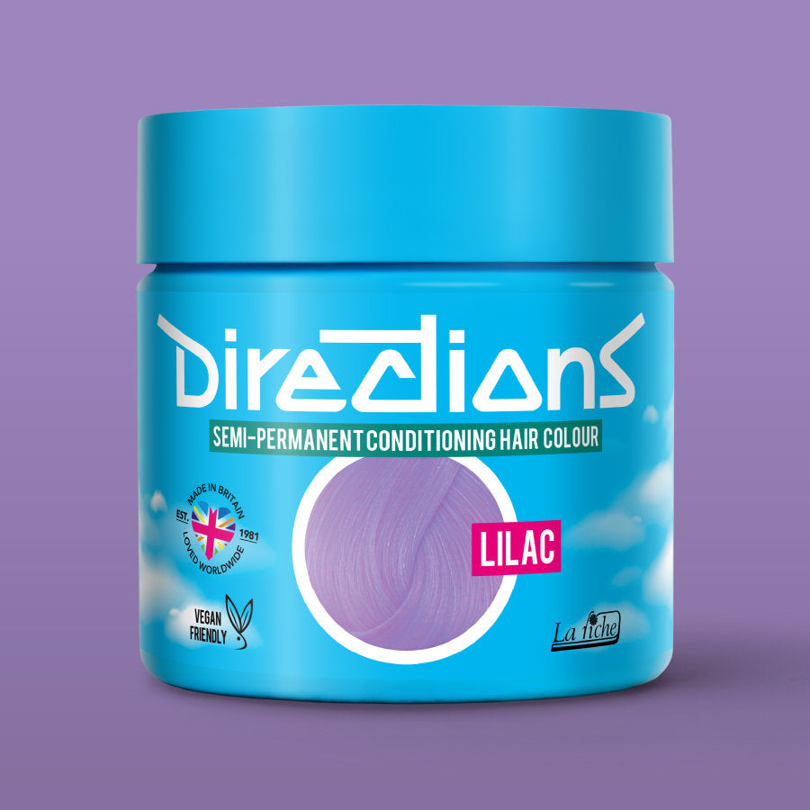 La Riche Directions Lilac pottle containing 100ml of semi-permanent hair colour