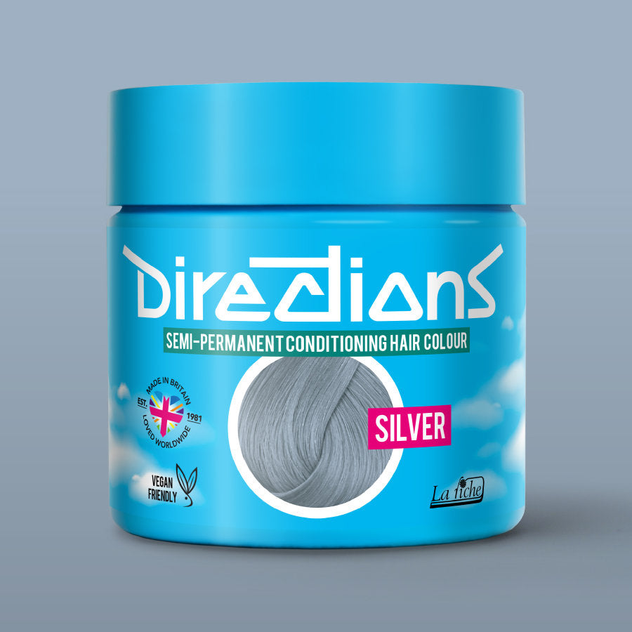 La Riche Directions Silver pottle containing 100ml of semi-permanent hair colour