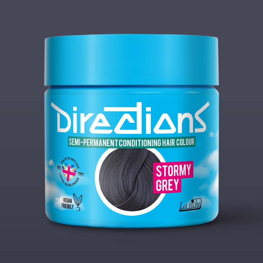 La Riche Directions Stormy Grey pottle containing 100ml of semi-permanent hair colour
