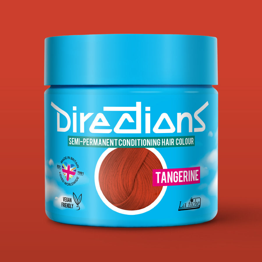 La Riche Directions Tangerine pottle containing 100ml of semi-permanent hair colour