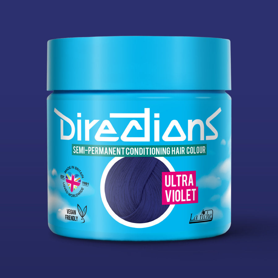 La Riche Directions Ultra Violet pottle containing 100ml of semi-permanent hair colour