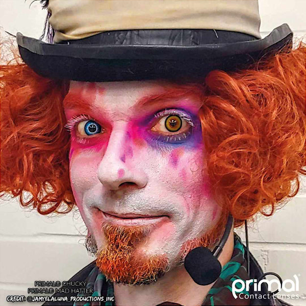 Primal Chucky contact lenses 14.5mm worn