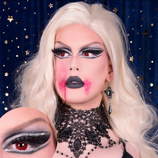 Primal Evil Eyes contact lenses 14.5mm worn