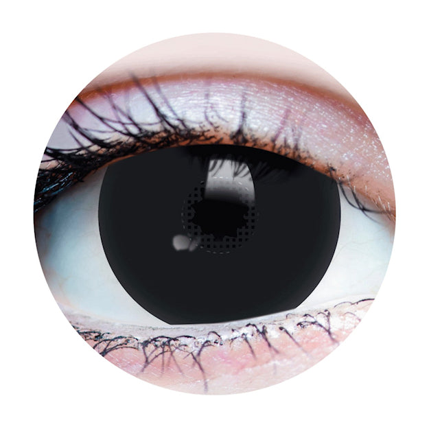 Primal Mini Sclera Black contact lenses 15.2mm