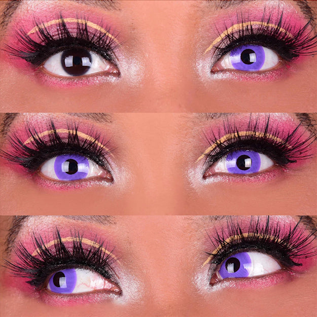 Primal Phantom contact lenses 14.5mm before and after