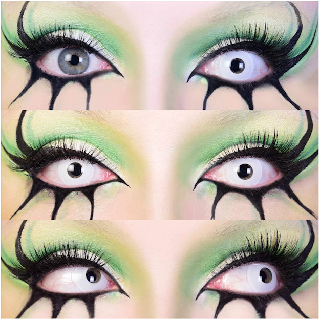 Primal Zombie I contact lenses 14.5mm before and after