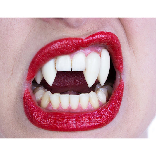 Scarecrow Vampire Fangs Shredder style worn by model