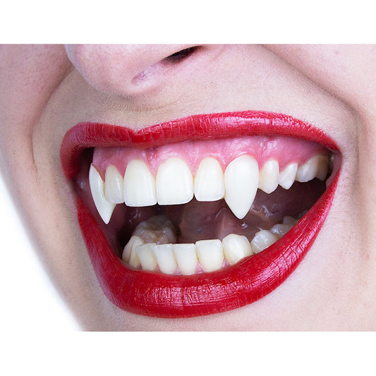 Scarecrow Vampire Fangs Subtle style worn by model
