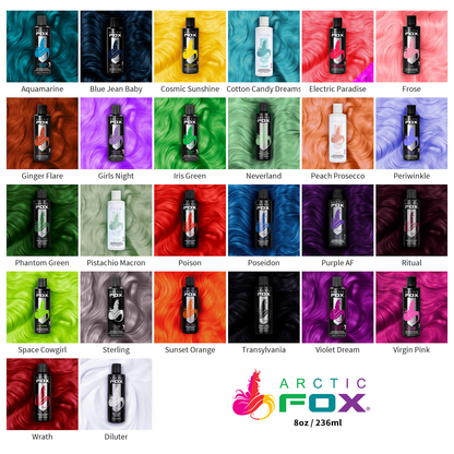 Arctic Fox Colour Chart 236ml -  Sinister Boutique