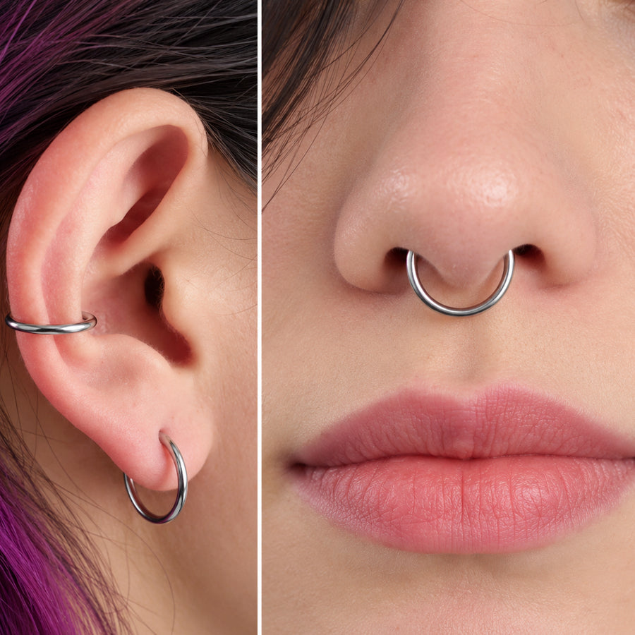 Illusion Hoops 10mm -  Sinister Boutique
