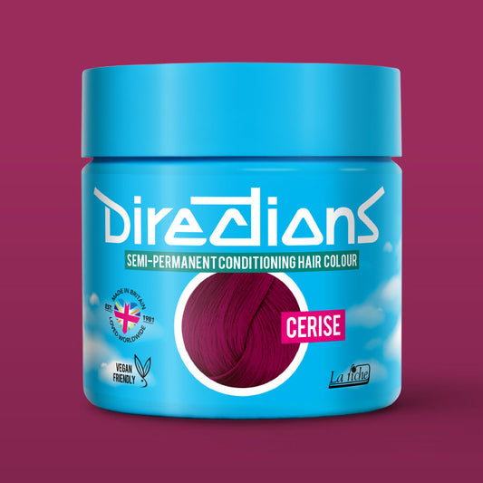 La Riche Directions Cerise pottle containing 100ml of semi-permanent hair colour
