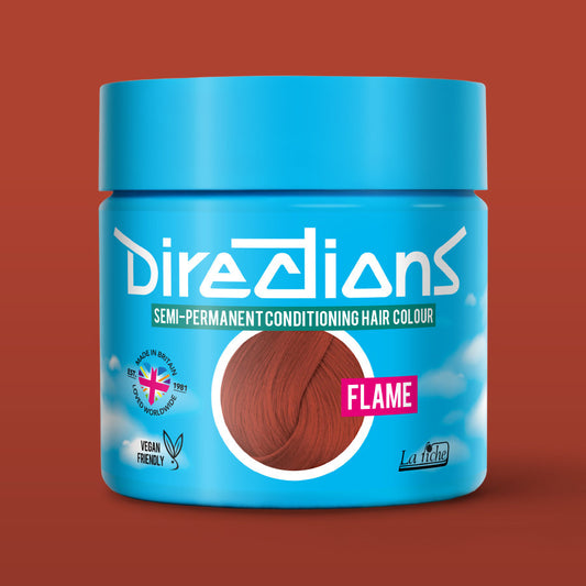 La Riche Directions Flame pottle containing 100ml of semi-permanent hair colour