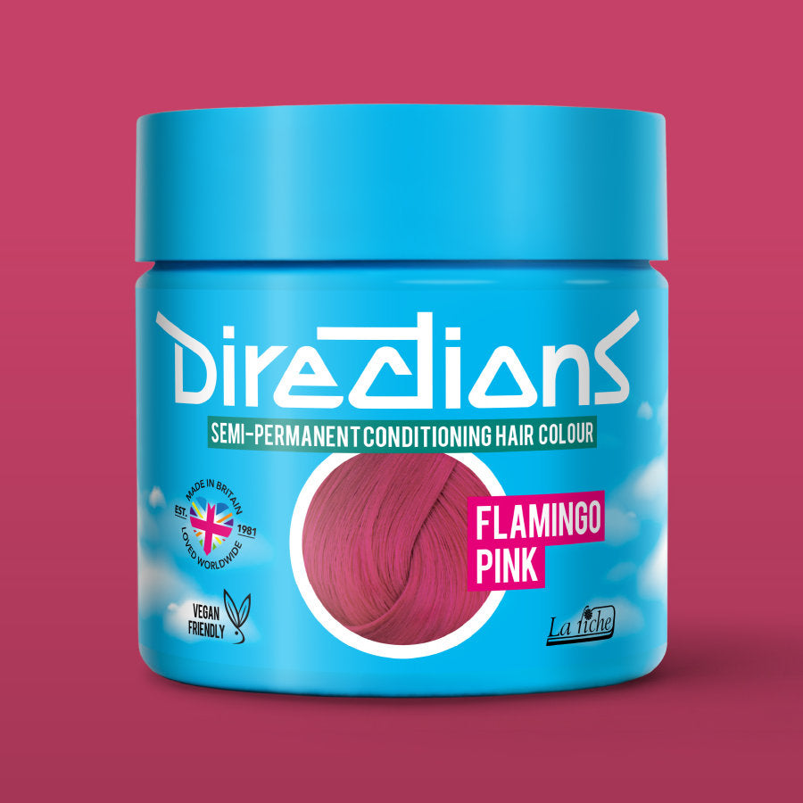 La Riche Directions Flamingo Pink pottle containing 100ml of semi-permanent hair colour
