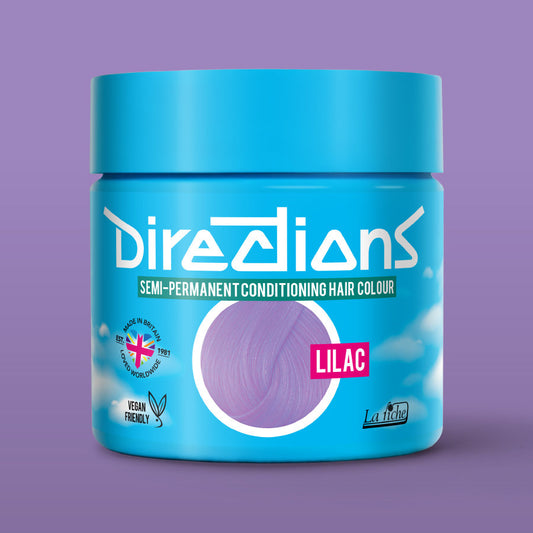 La Riche Directions Lilac pottle containing 100ml of semi-permanent hair colour