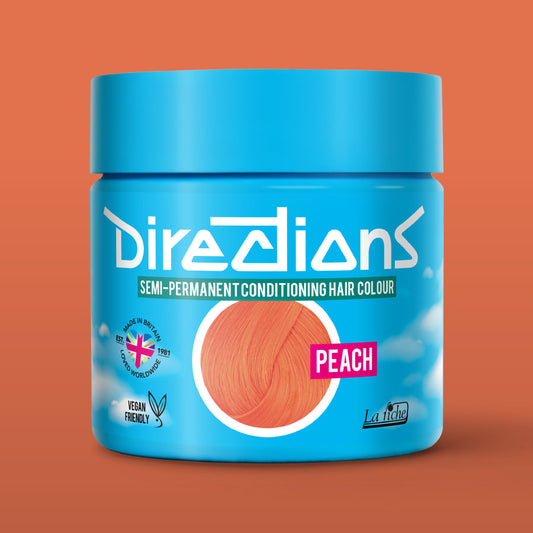 La Riche Directions Peach pottle containing 100ml of semi-permanent hair colour