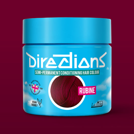 La Riche Directions Rubine pottle containing 100ml of semi-permanent hair colour