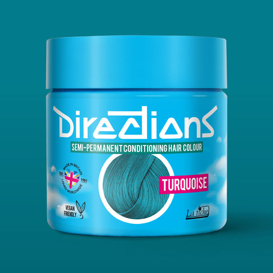 La Riche Directions Turquoise pottle containing 100ml of semi-permanent hair colour
