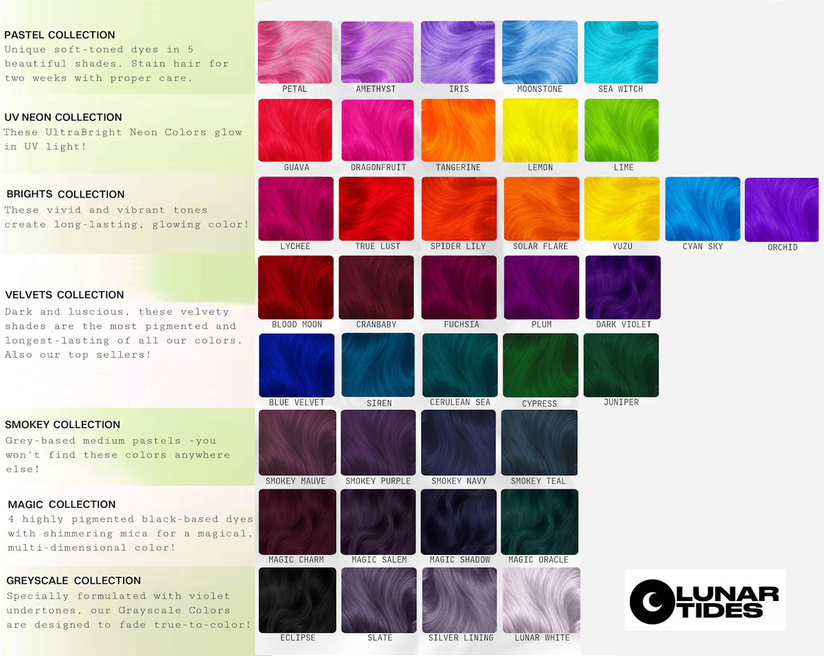 Lunar Tides Colour Chart - Sinister Boutique