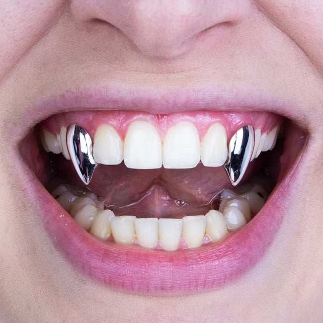 Scarecrow - Subtle Metallic Chrome Fangs -  Sinister Boutique