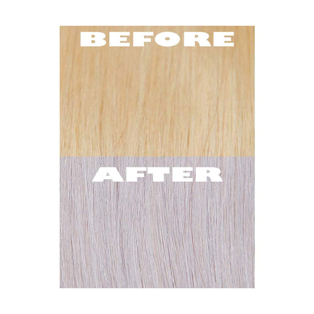 Lunar Tides White Toner dye hair colour before and after swatch
