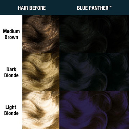 Manic Panic Classic dye hair colour shade sheet before and after