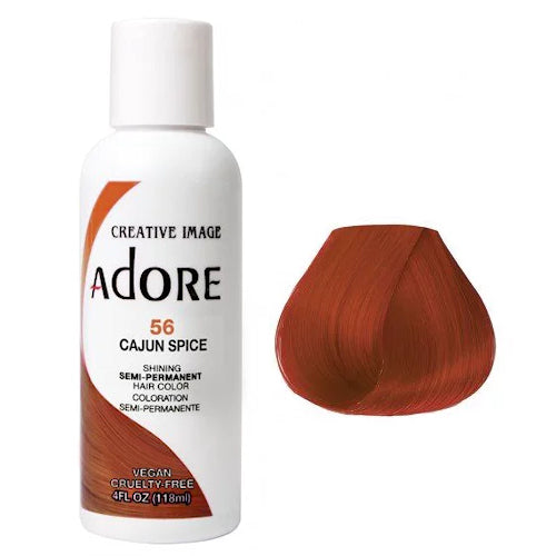 Adore Cajun hair colour bottle and swatch