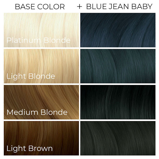 Arctic Fox Blue Jean Baby dye hair colour Swatch Guide