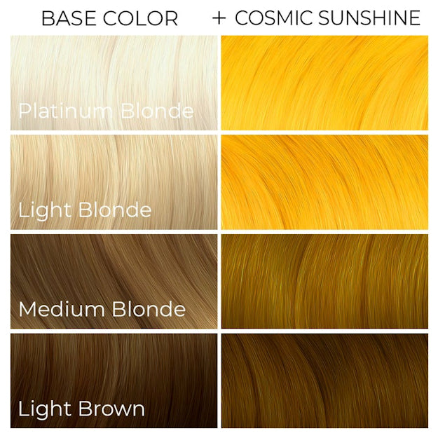 Arctic Fox Cosmic Sunshine dye hair colour Swatch Guide
