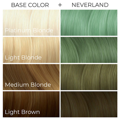 Arctic Fox Neverland dye hair colour Swatch Guide