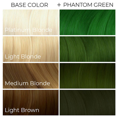 Arctic Fox Phantom Green dye hair colour Swatch Guide