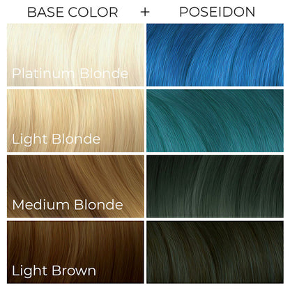 Arctic Fox Poseidon dye hair colour Swatch Guide