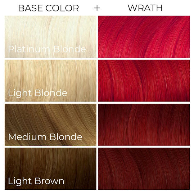 Arctic Fox Wrath dye hair colour Swatch Guide