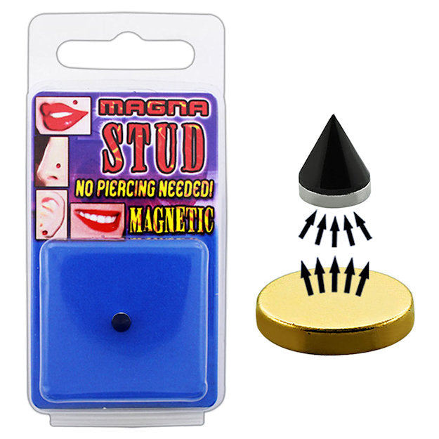 Fake piercing magnetic spike black