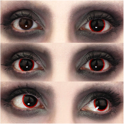 Primal Hellraiser I contact lenses 14.5mm before and after