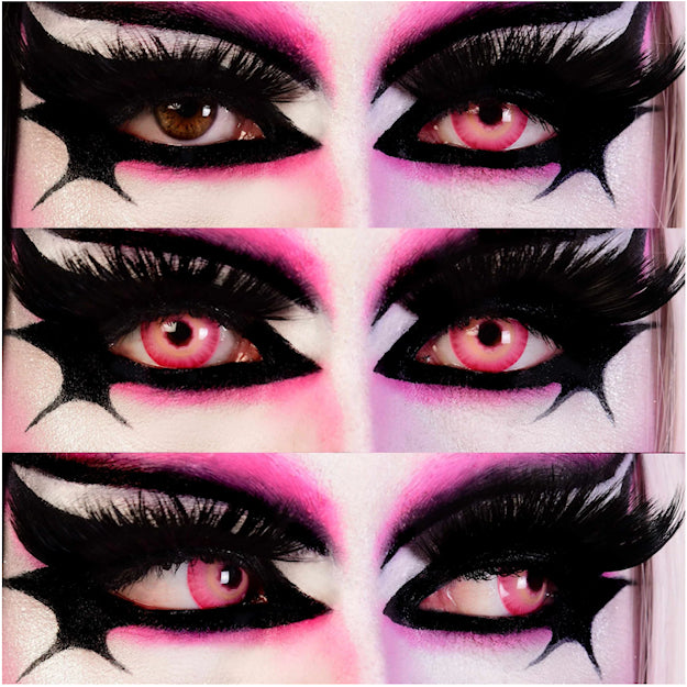 Primal Mini Sclera Jinx contact lenses 15.2mm before and after