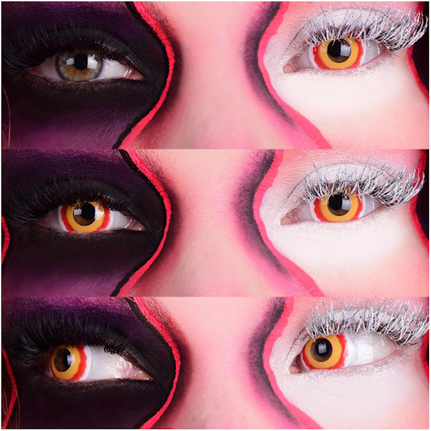 Primal Sith contact lenses 14.5mm before and after
