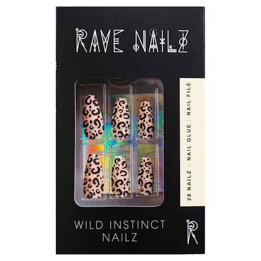 Rave Nailz Wild Instincts press on nails in box