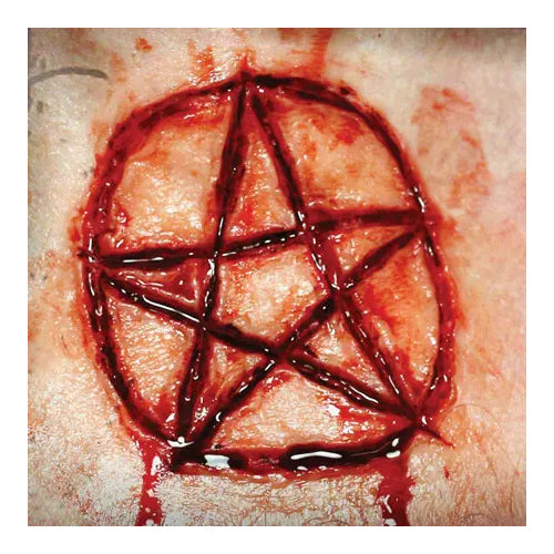 Tinsley Transfers Engraved FX pentagram worn with blood applied