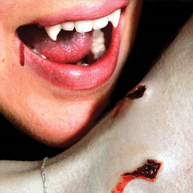 Tinsley Transfer FX Vampire Bites worn with blood applied