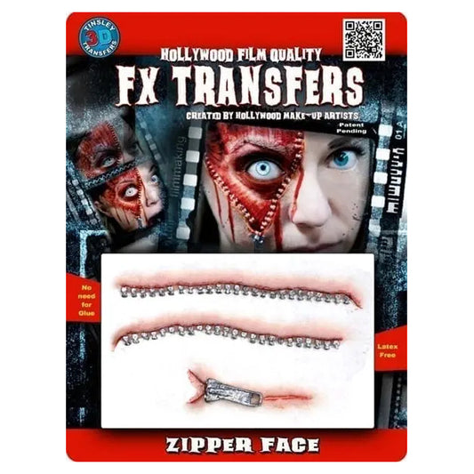 Tinsley Transfers FX Zipper Face in packaging